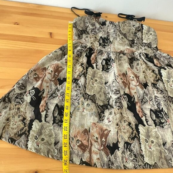 Cider Dress Women L Cat Lover Tapestry Jacquard Jumper Vintage Pinafore - Picture 13 of 15